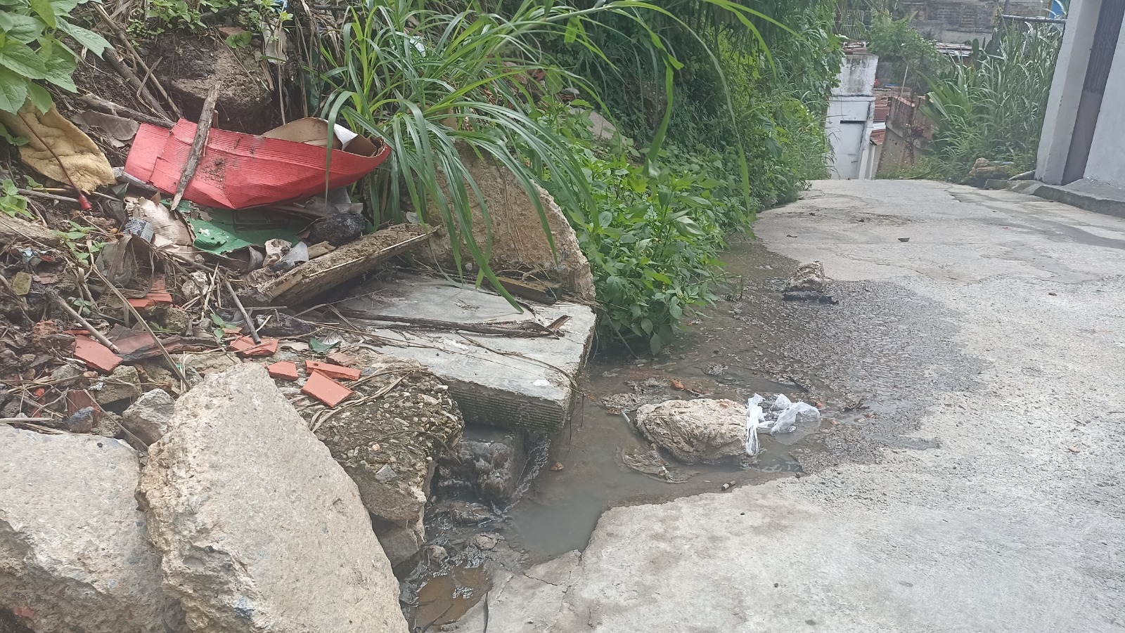Aguas servidas se expanden en callejón de La Macarena