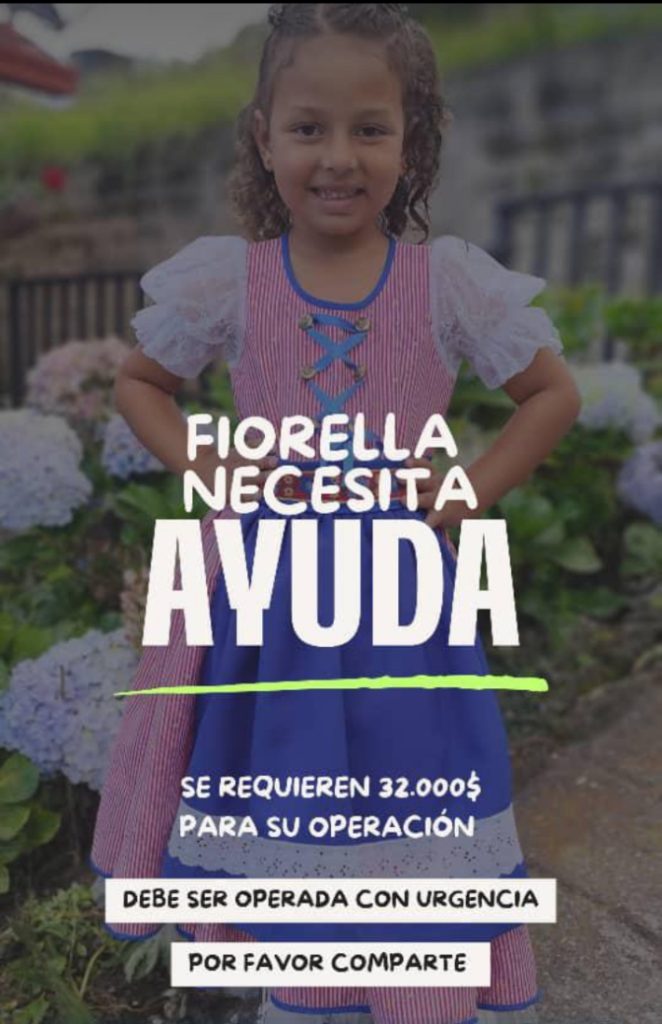 Fiorella, la niña de cinco años que ha pasado por seis cirugías