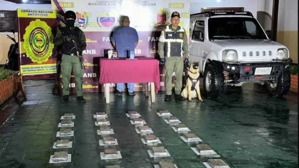 GNB captura a sujeto con casi 30 kilos de cocaína