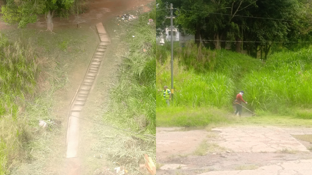 Desmalezaron caminería hacia la Clínica Municipal 