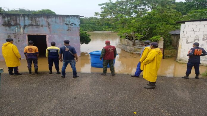 Un total de 680 familias afectadas por las lluvias en Monagas