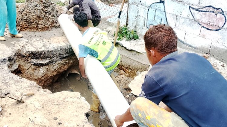 Contabilizan cambios de 15 tuberías en tres sectores