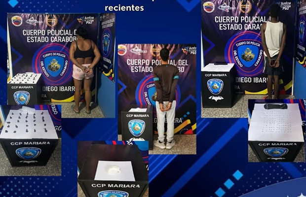 Presos tres sujetos por microtráfico de drogas