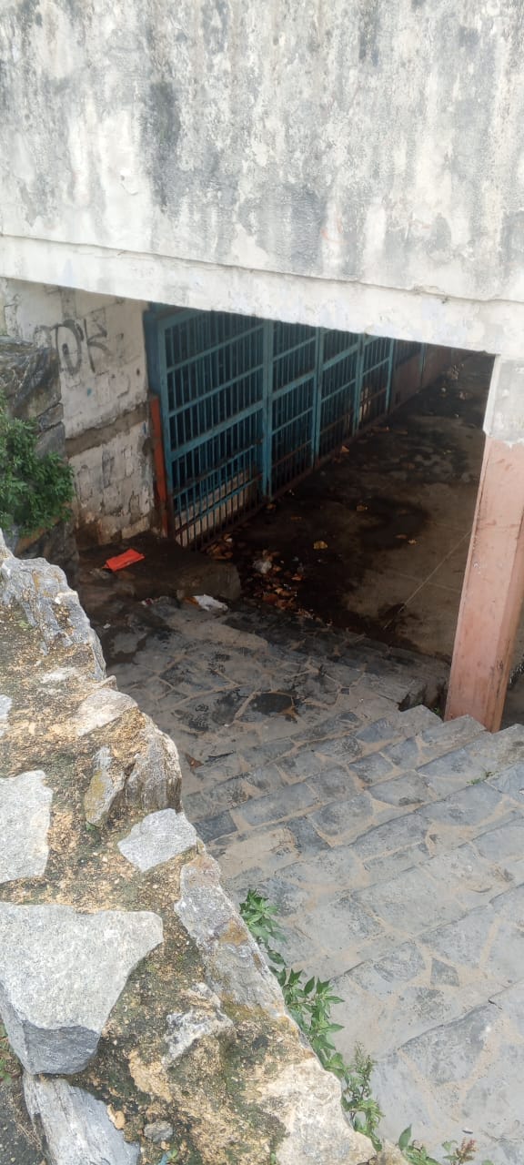 Parte baja de edificio está llena de excrementos 