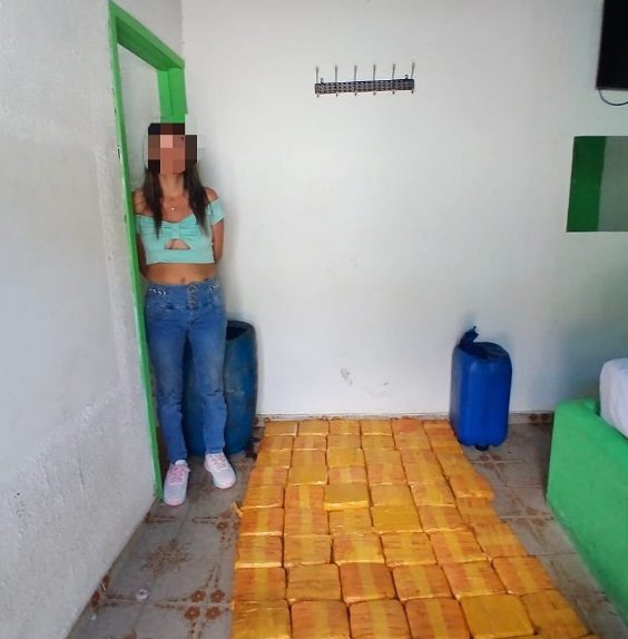 Capturan a colombiana con 33 kilos de droga