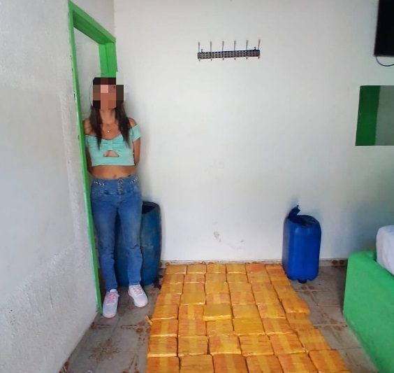Capturan a colombiana con 33 kilos de droga