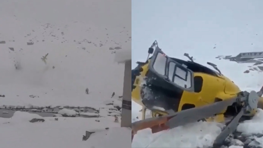 Helicóptero se estrella en el Everest