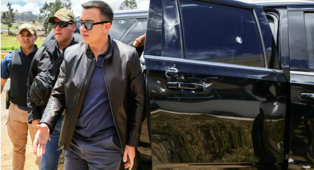 Califican de intento de asesinato ataque contra Noboa