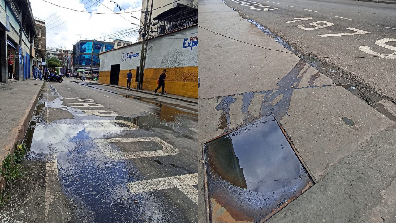 Bote de aguas servidas inunda la calle Vargas