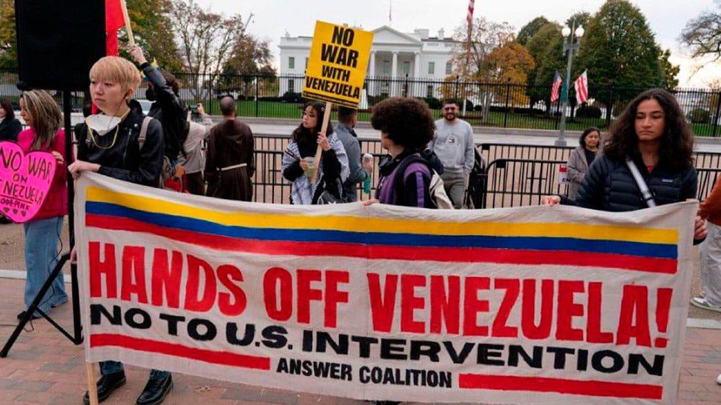 Protestaron frente a la Casa Blanca por acciones contra Venezuela