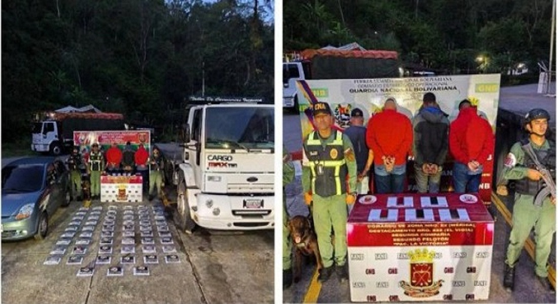 GNB incautó más de 63 kg de cocaína