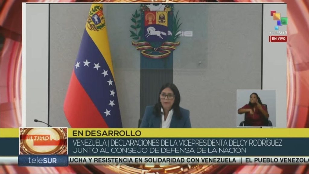 Delcy Rodríguez se dirige al país tras captura de Maduro y exige su liberación inmediata