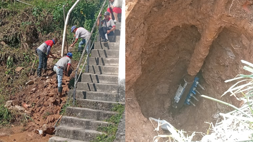 Reparan fuga de agua potable en El Rincón