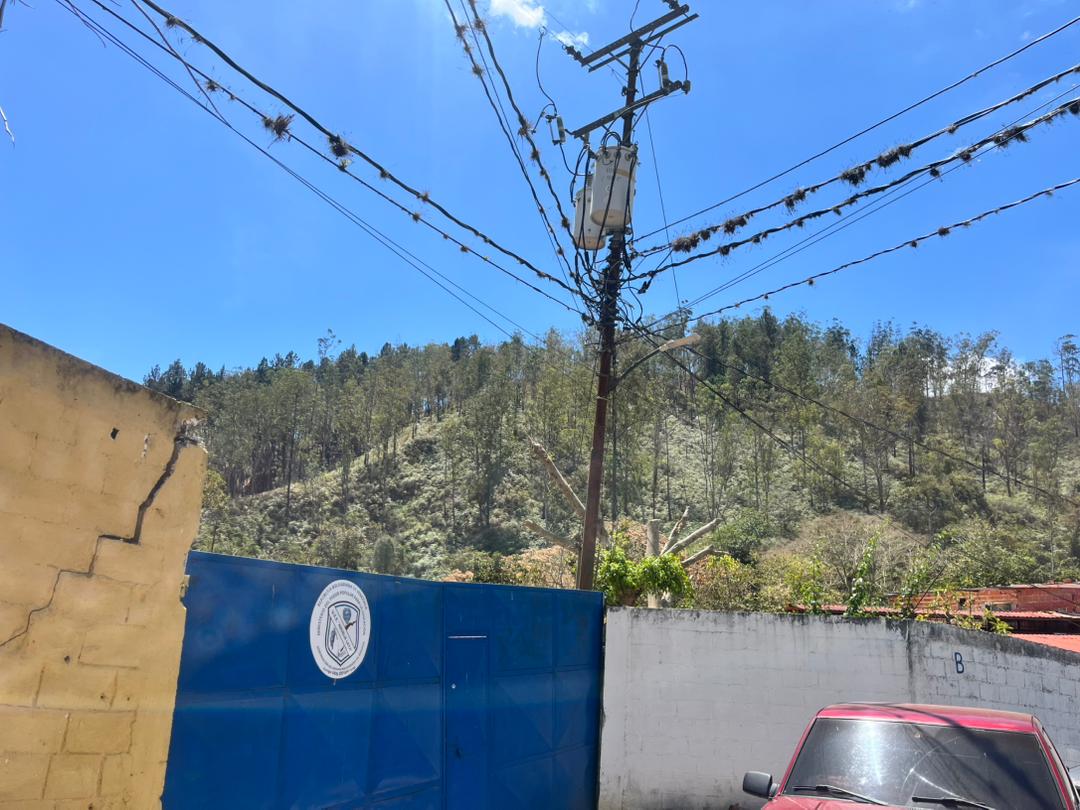Poste deteriorado amenaza con tumbar dos transformadores