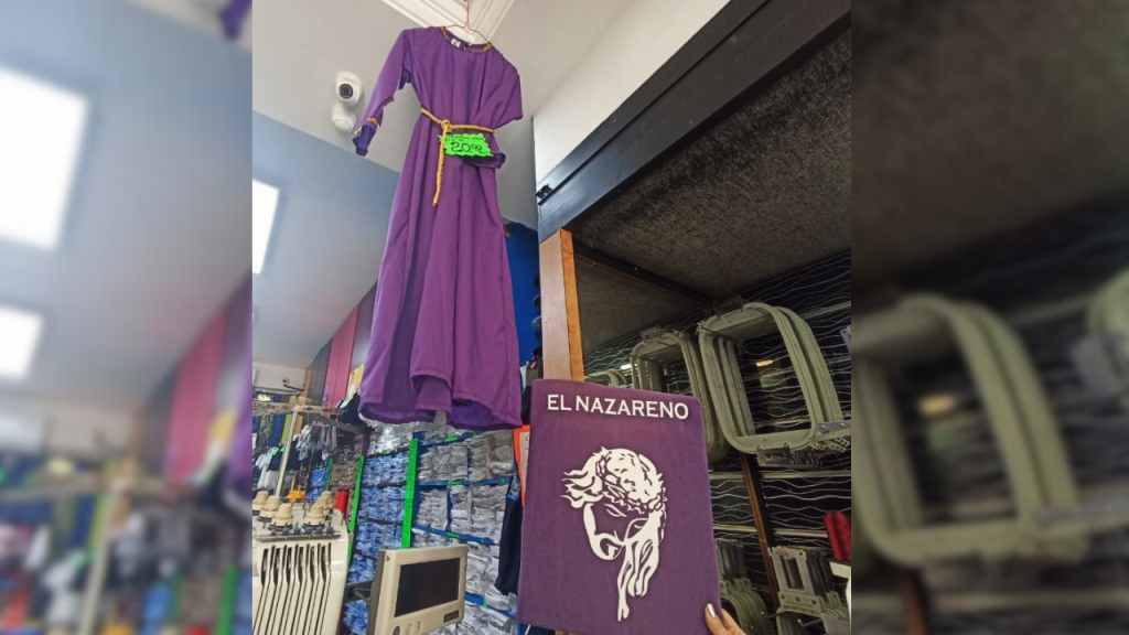 Empiezan a aparecer las túnicas del Nazareno entre $15 y $35