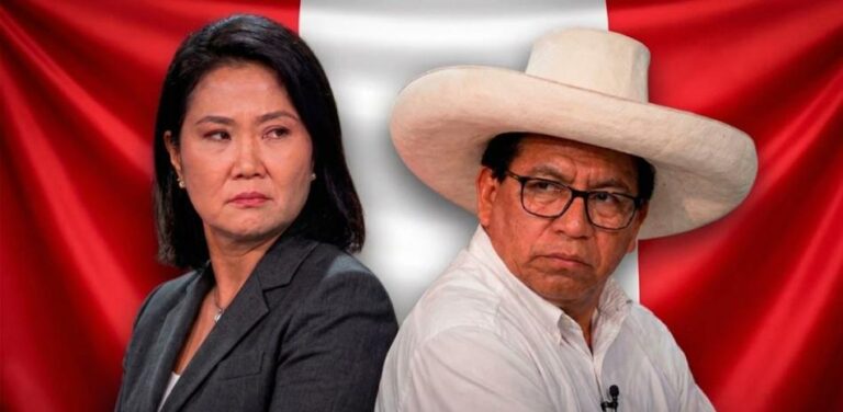 La derechista Keiko Fujimori y el izquierdista Roberto Sánchez, se medirán este domingo