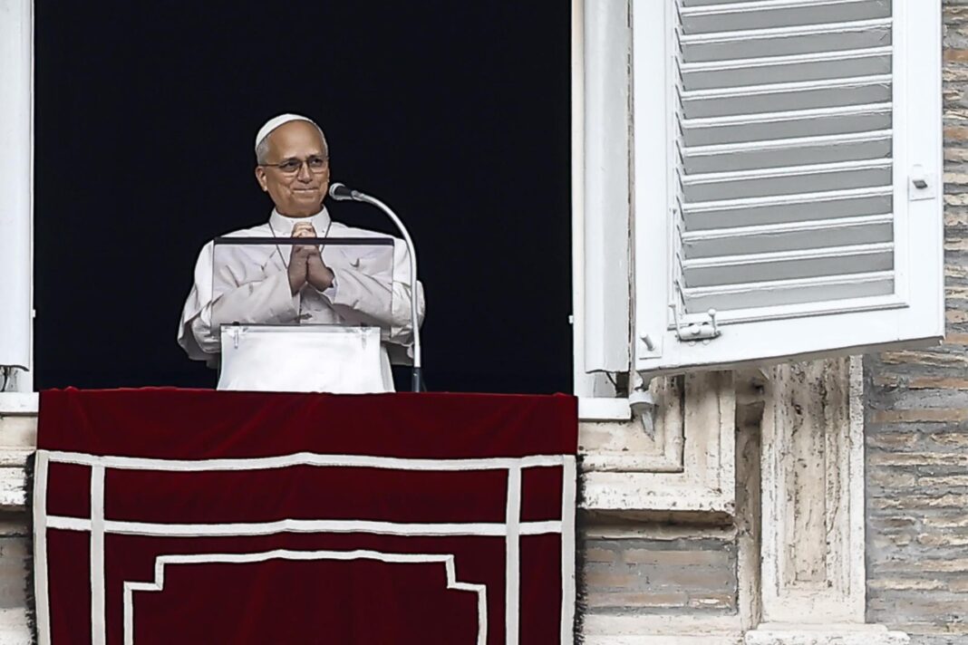 Pope Leo XlV leads Angelus prayer after discharge from hospital following surgery