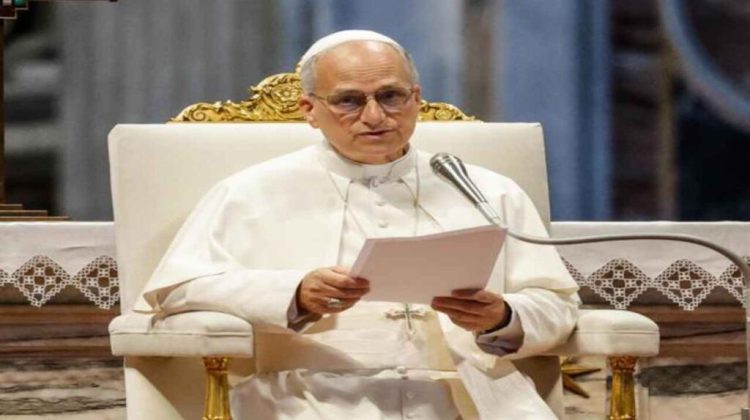 Vatican City (Vatican City State (Holy See)), 14/06/2025.- Pope Leo XIV leads the Jubilee of Sport at the Saint Peter's Basilica, in Vatican City, 14 June 2025. The two-day jubilee will conclude with a Mass led by the pope in St. Peter's Basilica on 15 June. (Papa) EFE/EPA/GIUSEPPE LAMI