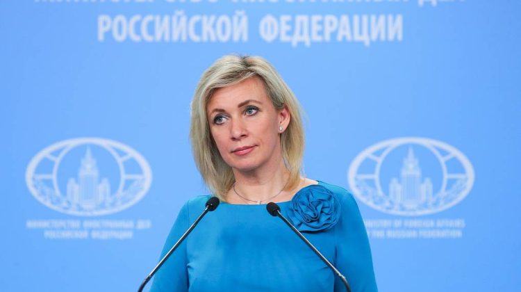 MOSCOW, RUSSIA  JUNE 3, 2022: The Spokeswoman of Russia's Ministry of Foreign Affairs, Maria Zakharova, gives a press briefing on foreign policy issues. Russian Foreign Ministry Press Service/TASSÐîññèÿ. Ìîñêâà. Îôèöèàëüíûé ïðåäñòàâèòåëü ÌÈÄ Ðîññèè Ìàðèÿ Çàõàðîâà âî âðåìÿ áðèôèíãà ïî òåêóùèì âîïðîñàì âíåøíåé ïîëèòèêè. Ïðåññ-ñëóæáà ÌÈÄ ÐÔ/ÒÀÑÑ