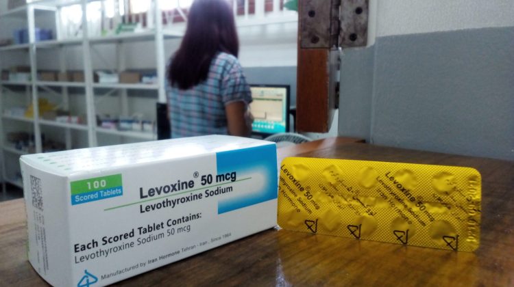 El Blister de Levoxine de 50 mg cuesta Bs. 26.000