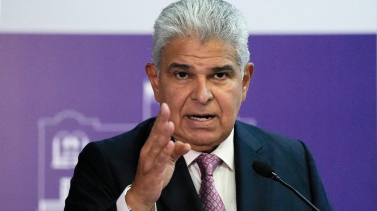 Panama's President Jose Raul Mulino speaks during his weekly press conference at the presidential palace in Panama City on August 1, 2024. Mulino said the rejection by the Organization of American States (OAS) of a resolution calling for transparency from the Venezuelan government on the elections is "depressing". (Photo by ARNULFO FRANCO / AFP) (Photo by ARNULFO FRANCO/AFP via Getty Images)