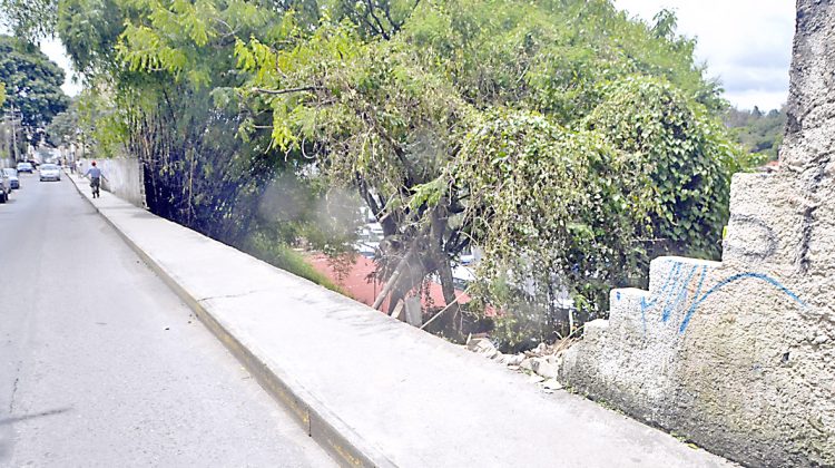 JCB Muro caido calle rivas