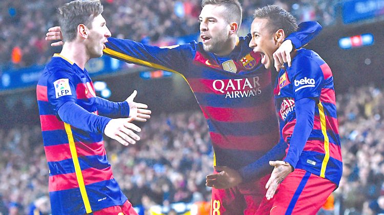 Lionel Messi, Neymar y Jordi Alba 1