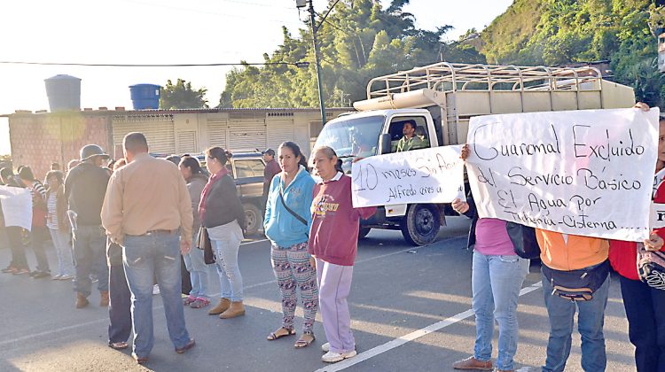 Protesta guaremal por agua