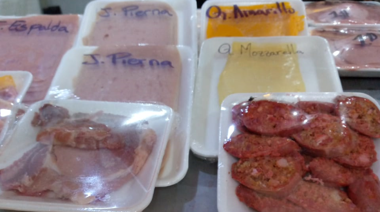 bandejas de carne charcutería