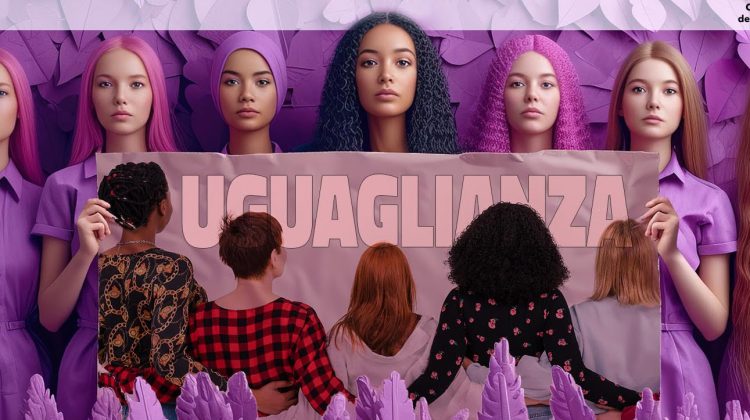 Design a 3D cardboard model showing women holding a large banner with empowering messages against gender violence, in shades of purple --ar 3:2 --stylize 1000 --v 6 Job ID: ea2a04a4-91f7-4944-a6cd-b729f2782ab3